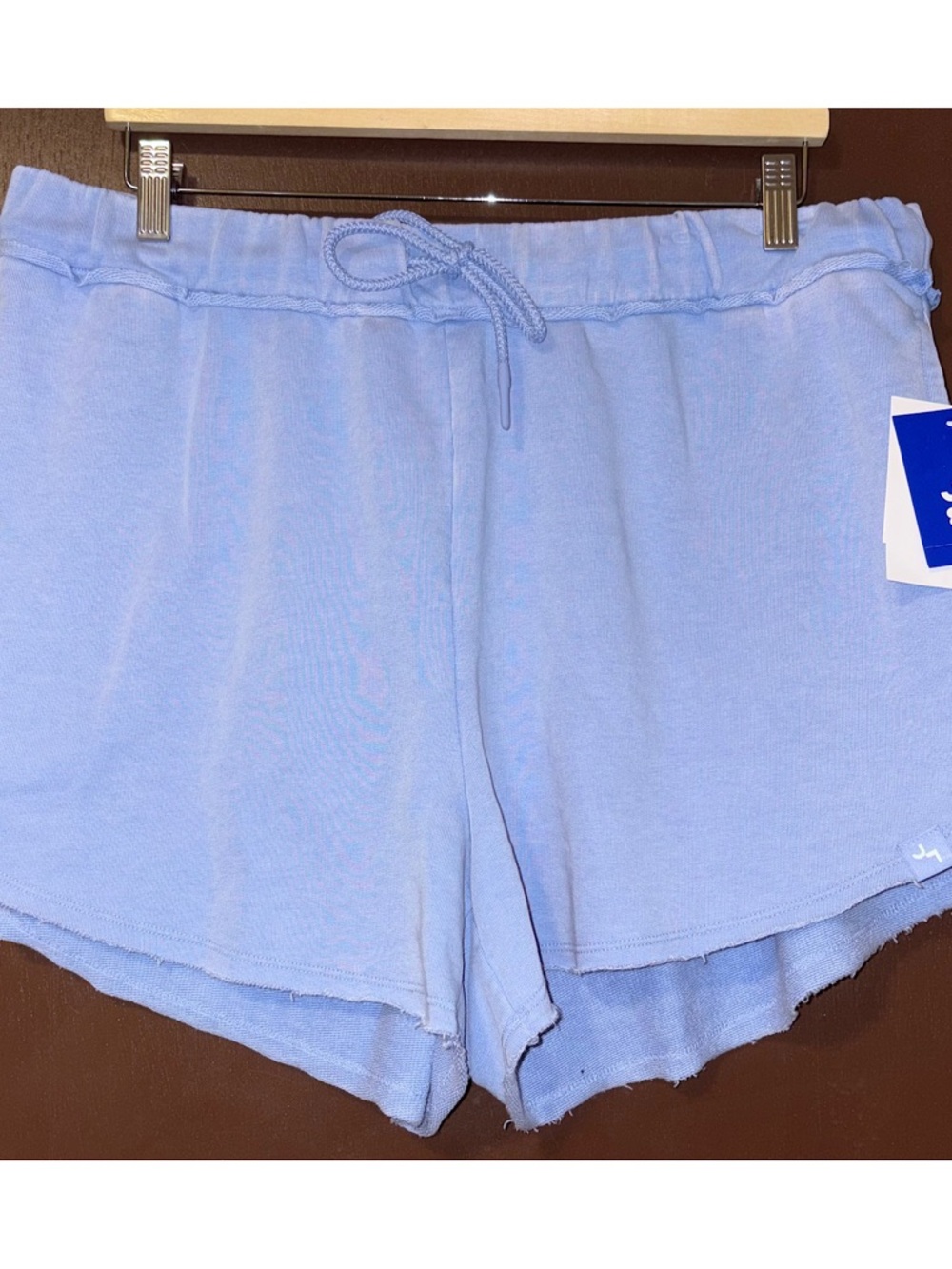 JoyLab French Terry High Rise Shorts (Blue - Extra Large)